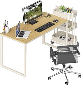 Vendita calda a buon mercato semplice durevole salvaspazio Computer tavolo da studio in legno Computer scrivania con gamba in metallo semplice tavolo da ufficio casa - Product Image 4