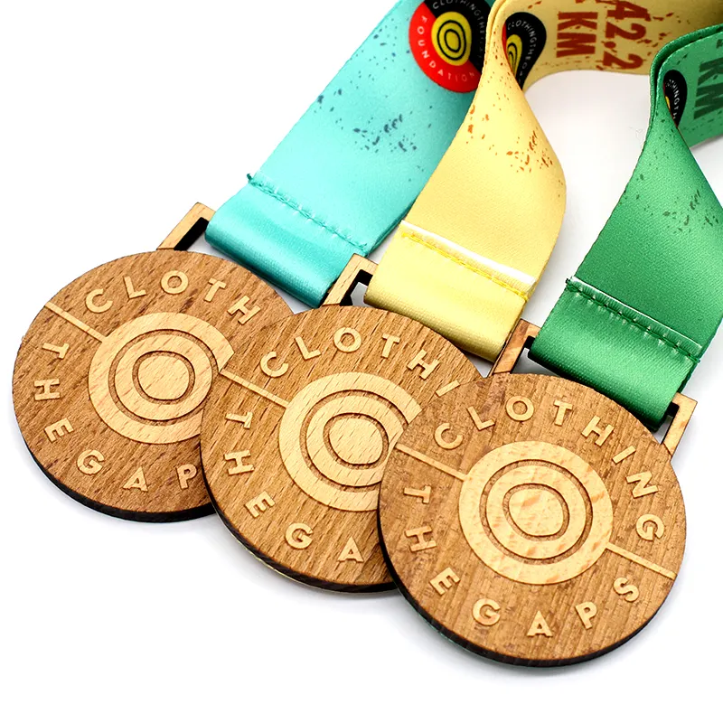 Wholesale Custom Engraving Wooden Medal, Design Wood Medals Made Of Wood