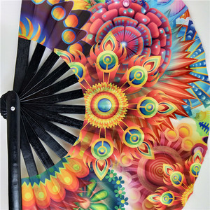 新设计定制华丽图案竹孔福扇活动Hoiding中式装饰 - Product Image 2