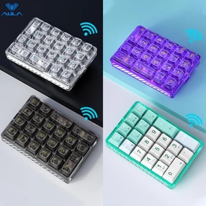 AULA F21 Hotswap <strong>Wireless</strong> Mechanical <strong>Keyboard</strong> Mini Digital 21 Key 3 Mode BT 2.4G Wired Transparent Keycap - Product Image 2