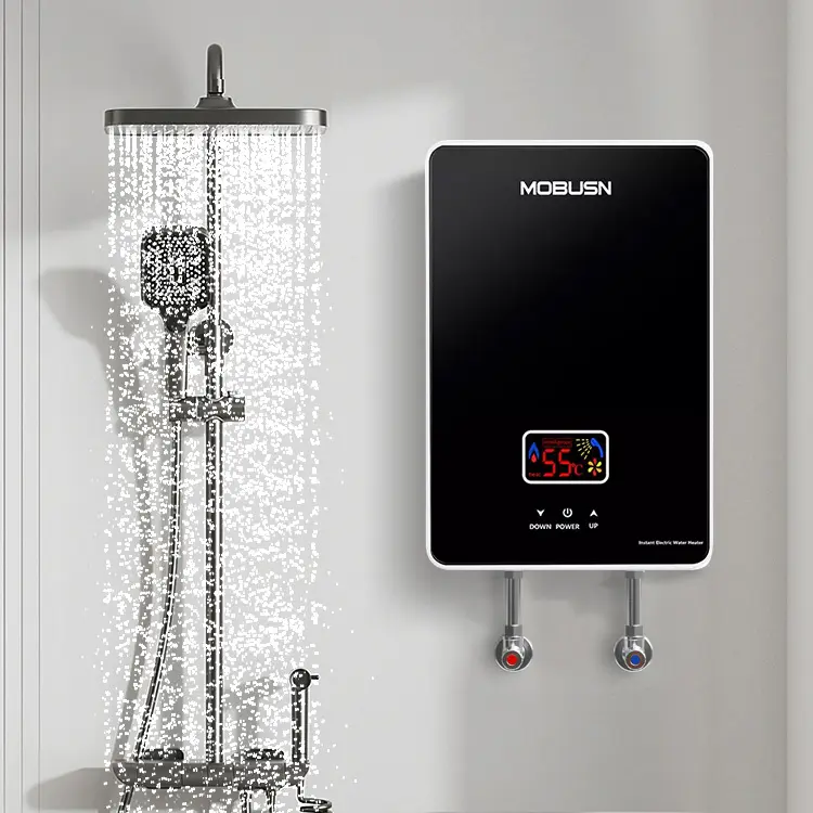 Chauffe-eau instantané sans réservoir sans fin appareil électrique Ce chauffe-eau portable électrique mural en acier inoxydable 6000