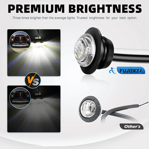 3/4 inç yuvarlak LED park lambası LED ön arka yan işaretleyici gösterge işığı mermi Marker işık kamyon araba - Product Image 5