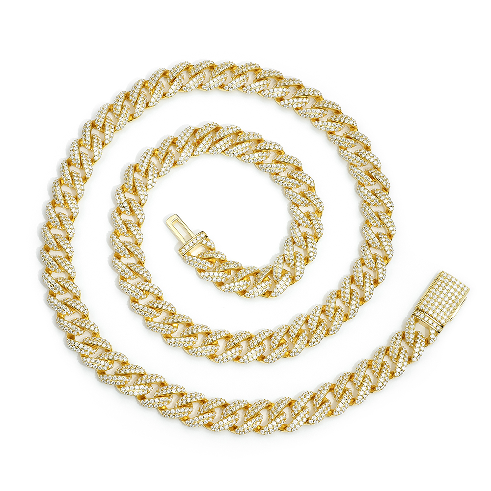 Gold Color 8mm 18in Arc Style Necklace
