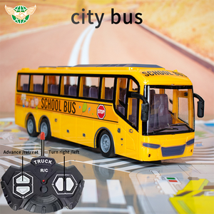 Bus Toy for Kids 27MHZ 4WD Remote Control Toy Plastic <strong>RC</strong> Bus <strong>Model</strong> Toy with Realistic Lights and Rubber Tire - Product Image 2