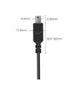Mini 5P erkek 2 çekirdek 1m özelleştirmek USB kablosu mikro erkek 2 maça telleri açık uç - Product Image 5