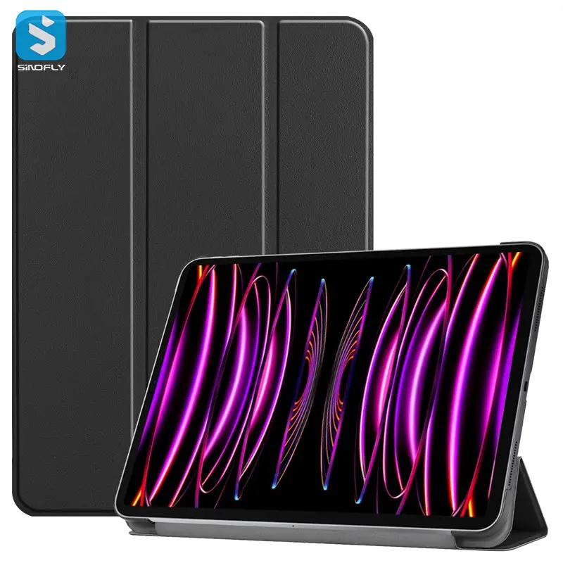 Wholesale Shockproof Auto Sleep Slim Stand tablet case cover for ipad pro 12.9 2021 2020 2018 PU Leather case