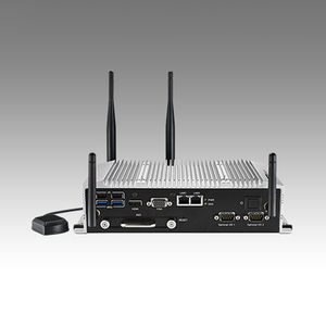 Advantech NVR para exteriores en vehículo con 4 puertos PoE Intel Atom E3845 Fanless Mini PC Industrial Box Computadora integrada