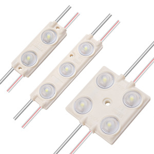 โมดูลไฟ LED อัลตราโซนิค RGB 5054 3528โมดูลแสงฝ้าเลนส์โฆษณา1.5W 3ไฟสัญลักษณ์แบ็คไลท์12V IP68กันน้ำ