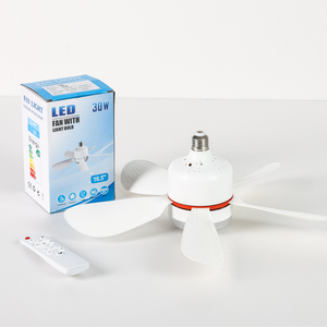 Ventilador de techo LED moderno de 5 aspas con luz regulable y control remoto ABS cuerpo de metal montaje empotrado DC Motor para el hogar o el dormitorio - Product Image 1