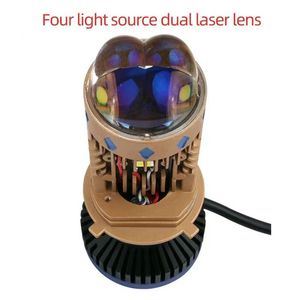 Süper parlak mini projektör led 3 lens T8 H4 70W far ampulü led projektör lens ile lazer ışığı - Product Image 3