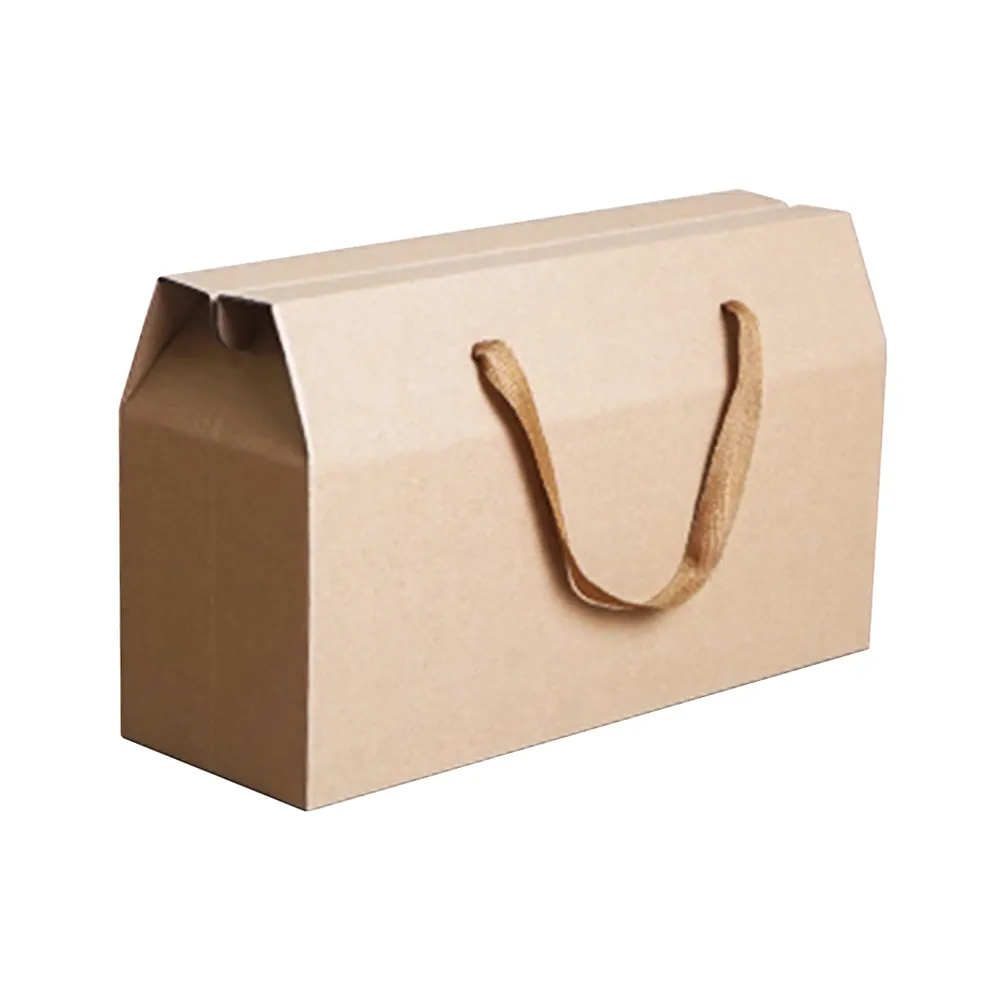 Precio al por mayor papel Kraft corrugado vela jabón conjunto regalo caja de embalaje de cartón huevos cajas de envío alimentos cartón con asa