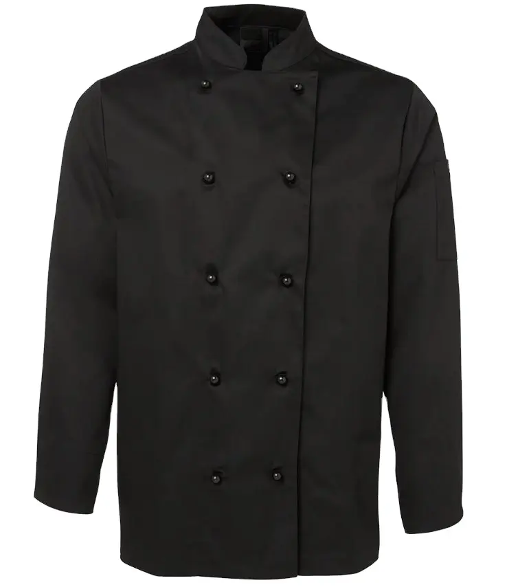 Preuim seragam koki restoran uniseks, pakaian kerja jaket juru masak pakaian dapur dengan Logo seragam katering Hotel