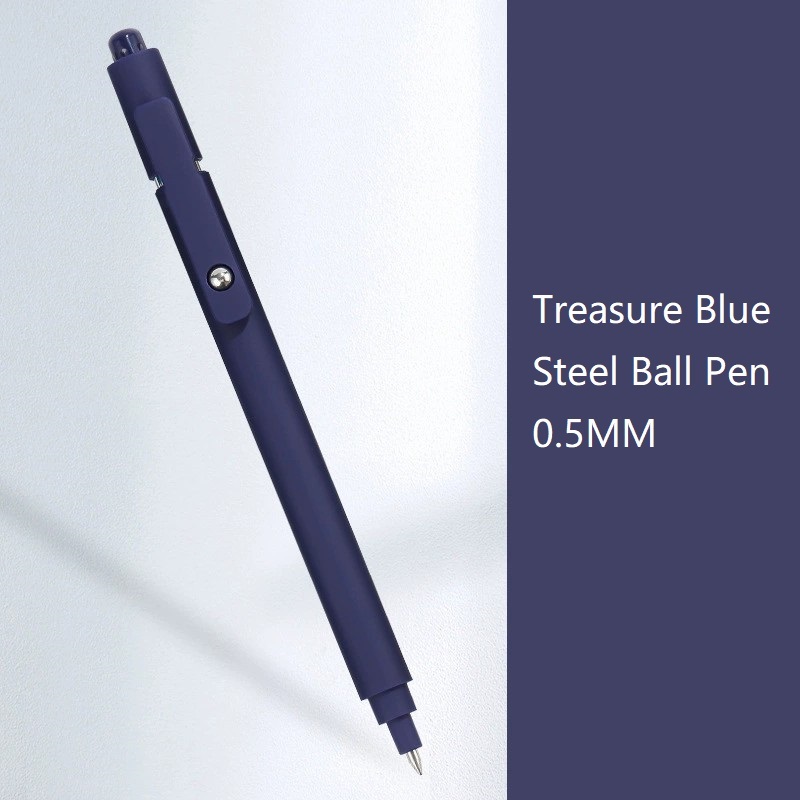Penna a sfera blu acciaio tesoro