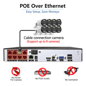 Kit de cámara IP POE 2K de 8 canales para exteriores, conjunto de NVR, red CCTV, monitoreo de video, sistema de cámara de seguridad para el hogar - Product Image 4