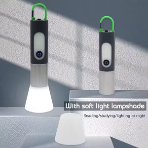 Ad alta potenza Multi funzionale Led torcia elettrica bianca Laser da campeggio all'aperto lanterna torcia luce ricaricabile LED torcia - Product Image 5