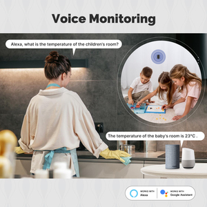MOES Tuya Zigbee умный датчик температуры и влажности с гигрометром в помещении, приложение для мониторинга работает с Alexa Google Home на батарейках - Product Image 6