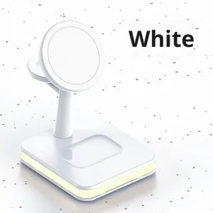 磁気スリーインワンワイヤレスチャージャーワイヤレス充電スタンド対応Apple Watch 15W多機能ランプ付き - Product Image 6