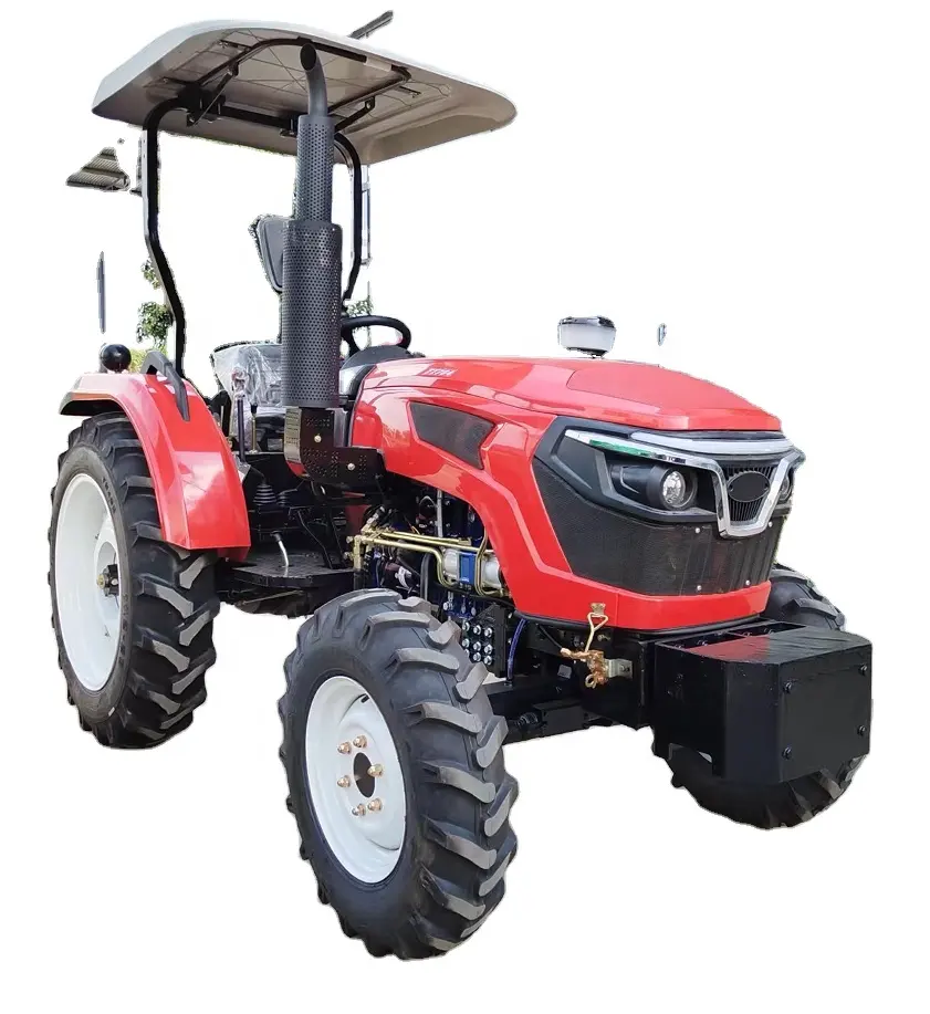 Vierwiel Mini Farm Tractor Machine 60hp Tractor Voor Landbouw