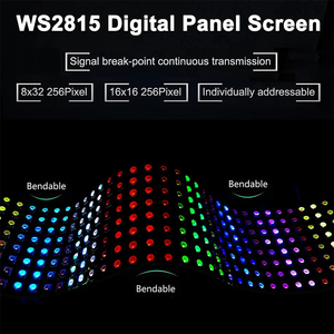 DC12V WS2815B матричная панель, гибкий 8x16, 8x32 светодиодов, цифровой программируемый, индивидуальный адрес, СВЕТОДИОДНЫЙ полноцветный экран - Product Image 4