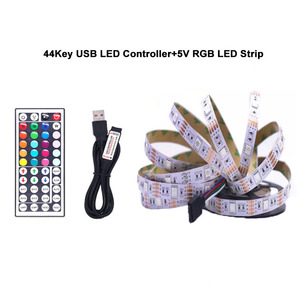 LED Strip USB 5V 5เมตรถึง4ขาเชื่อมต่อพร้อมรีโมทคอนโทรล LED - Product Image 4