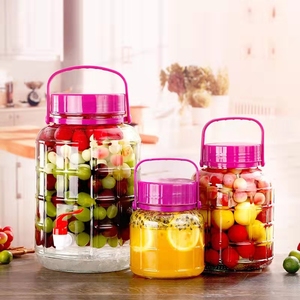 1L 2L 4L 5L 8L 10L 12L 16L 20L จำนวนมากแก้ว Jar พลาสติกจับและฝาปิดสำหรับไวน์ - Product Image 4