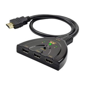 Compatible Switch KVM Splitter 4K 2K 3D 3 Input 1 Output <strong>Mini</strong> 3 Port VIdeo Switcher HUB 1080P for DVD HDTV <strong>Xbox</strong> PS3 PS4