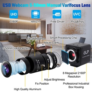 High <strong>Resolution</strong> 3840*2160 Sony IMX317 4k Usb <strong>Camera</strong> <strong>Raspberry</strong> <strong>Pi</strong> with 5-50mm Manual Varifocus Lens for Industrial Machine Vision - Product Image 3