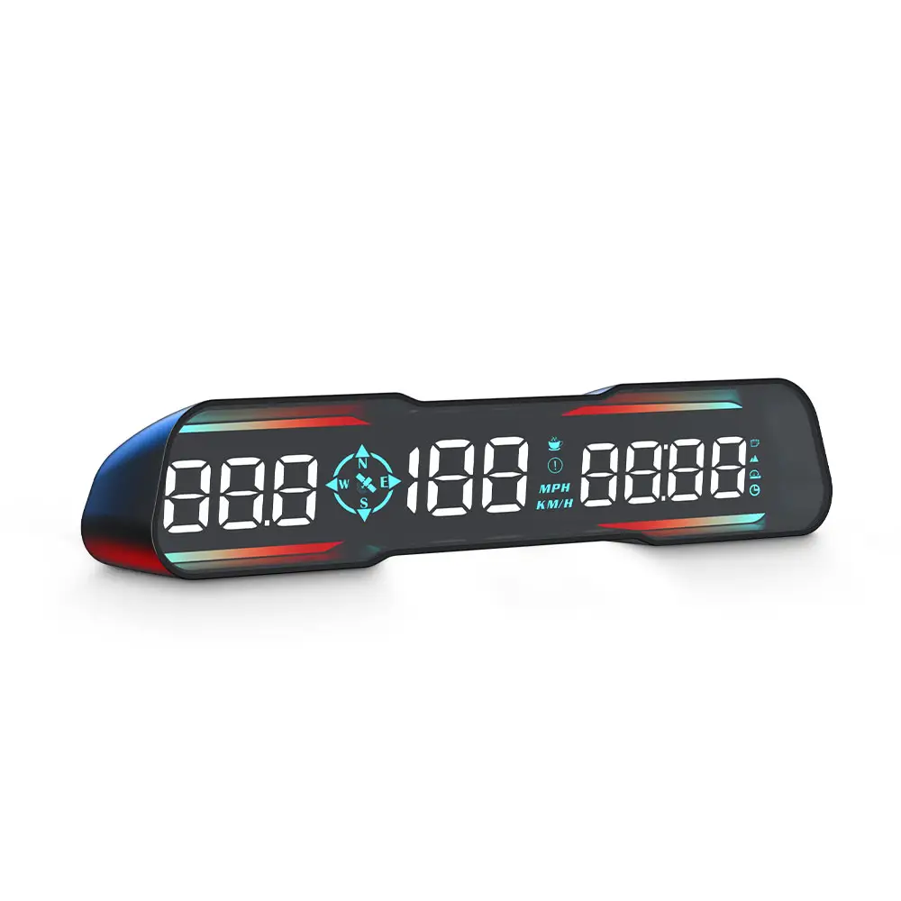 G19 GPS HUD Head Up Display velocímetro indicador de velocidad del coche KMH MPH alarma de exceso de velocidad ángulo de conducción tiempo brújula fatiga alarma de conducción