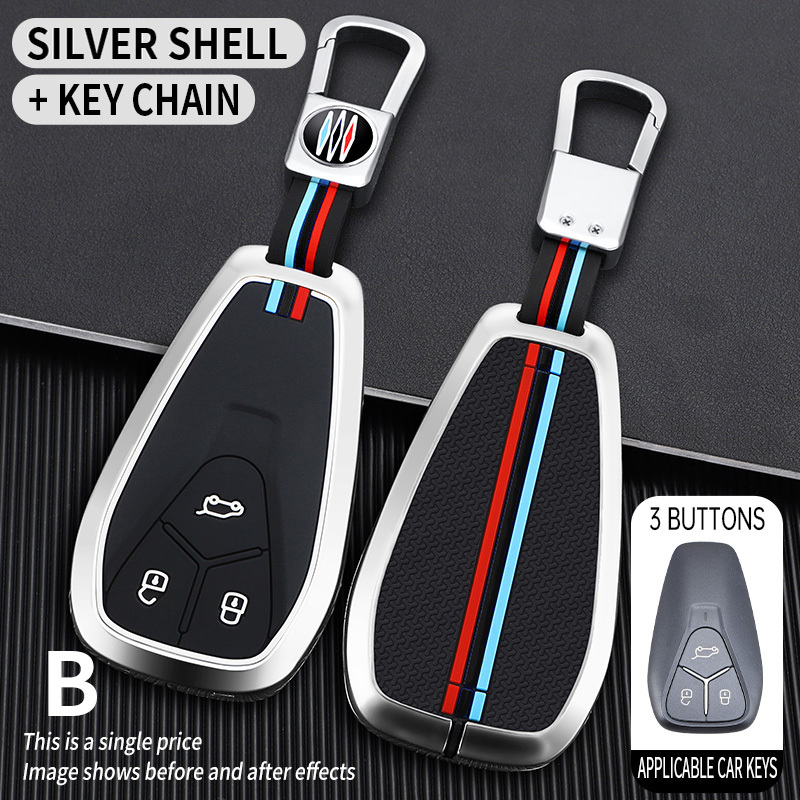 Argent pistolet + porte-clés