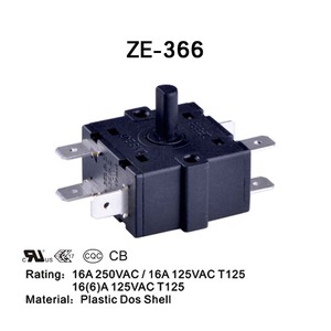 T125 16A 125V 250V 2 3 4 5 6ตำแหน่งหมุนสวิตช์โรตารี่สำหรับพัดลมและเครื่องชงกาแฟ - Product Image 2