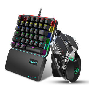 Venta caliente RGB One Hand Plus Macro Programación Gaming Teclado mecánico Ratón Combos - Product Image 2