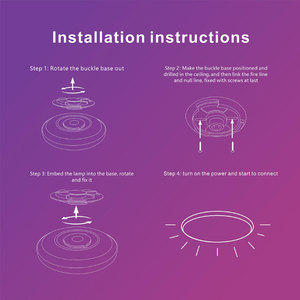Ledeast ไฟเพดาน LED WiFi อัจฉริยะ RGB 16ล้านสีได้สปอตไลต์ควบคุมด้วยเสียงสำหรับ Alexa Google ZJ-WCLAH-RGBWW-S - Product Image 4