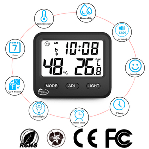 Termómetro digital con sensor de temperatura, pantalla LCD, control de habitación de color de madera, termómetro de humedad para el hogar, con pantalla LCD, para el hogar, con pantalla de 2 - Product Image 5