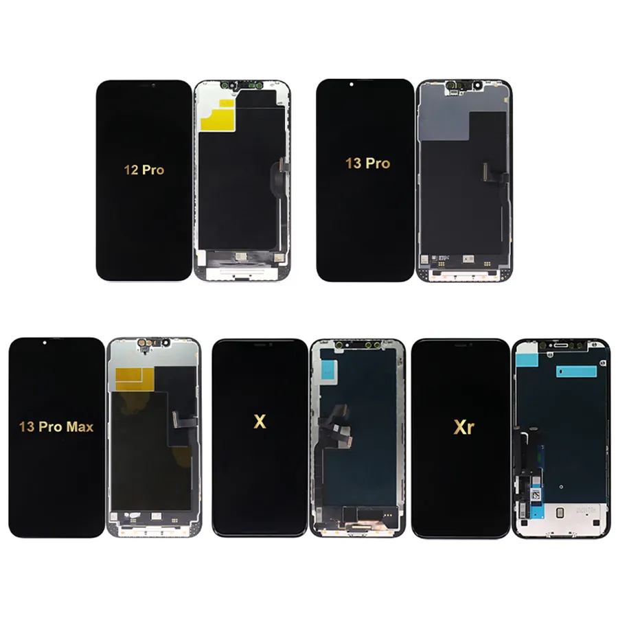 Produk baru layar sentuh Lcd pengganti ponsel tampilan Digital untuk iPhone 5 5s 6s 7 8 Plus 11 12 13 14 Pro X Xr XS MAX
