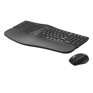 Teclado ergonómico inalámbrico recargable de tamaño completo, conjunto combinado de ratón para PC, portátil, ergonómico - Product Image 2