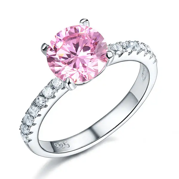 인피니티 약속 화이트 골드 귀여운 태국 다이아몬드 약혼 반지 스털링 실버 925 인장 반지