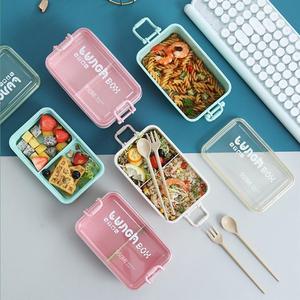 Bento hộp 950ml nhiều lớp Hộp Ăn Trưa với bộ đồ ăn leakproof Bento Hộp Du Lịch Văn Phòng TrườNg trẻ em thực phẩm di động container - Product Image 5