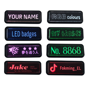RGB LEDバッジDIYブランクカスタムマルチモードタイプC充電式バッテリーピンバッジ屋内用途 - Product Image 2