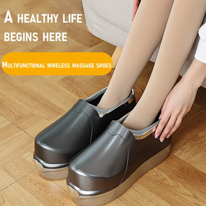 2023 scarpe per massaggio ai piedi terapia a infrarossi ricaricabile promuove la circolazione sanguigna massaggiatore elettrico vibrante per piedi riscaldato