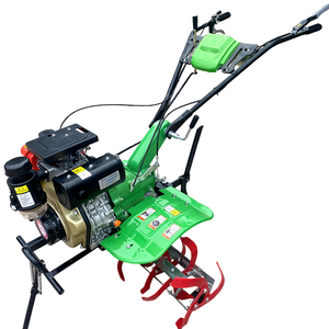 高品质微型耕作机173F 5HP 280cc柴油耕作机手动拖拉机，带农田梯田果园用车轮和工具 - Product Image 2