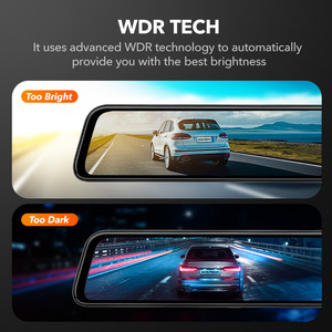 WOLFBOX G840S Loop Recording Night Vision 4K UHD12&quot; <strong>Mirror</strong> Dash Cam Backup <strong>Camera</strong> <strong>Front</strong> and Rear Dual <strong>Camera</strong> <strong>Mirror</strong> Dash Cam - Product Image 3