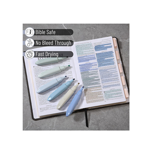 Free Sample Manufacturer Multi-color Single <strong>Chisel</strong> <strong>Tip</strong> Bible <strong>Highlighter</strong> <strong>Marker</strong> Pen Set square Kawaii Text <strong>Markers</strong> with logo - Product Image 4