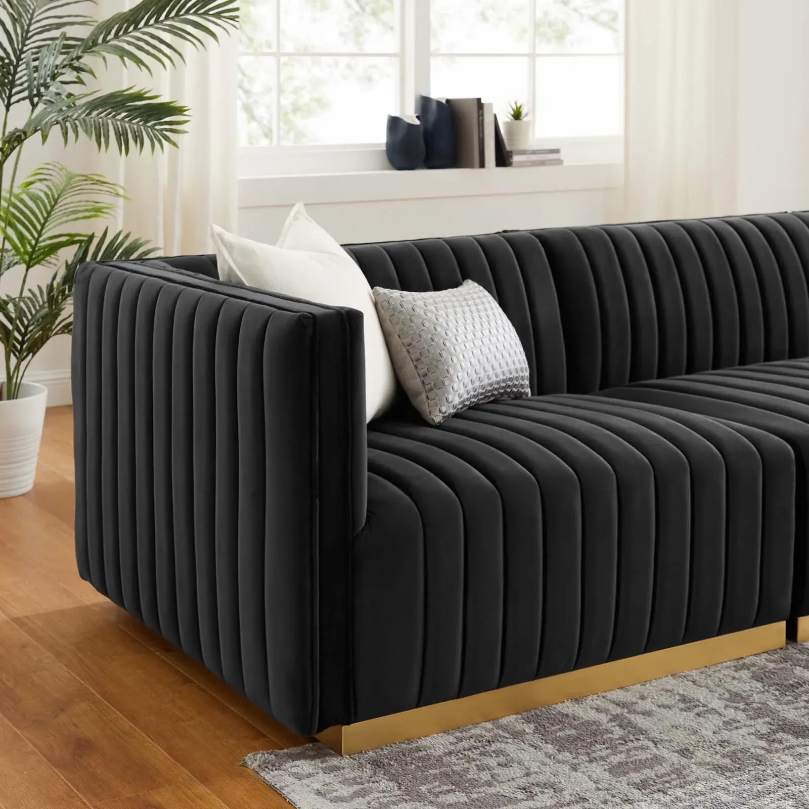 Giường Sofa Nhung Chần Sợi Nhung Màu Đen Thấm Khí Nhiều Màu Chất Lượng Cao Dongguan Tianhang Cho Phòng Khách