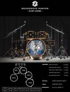 กลองชุด Devil 6สีดำมีเสียงดังจากโรงงาน | ปลอกคุณภาพสูง | เสียงระดับโปร - Product Image 2