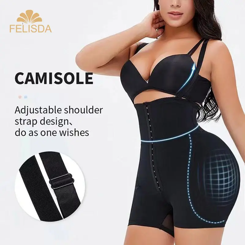 Popo kaldırıcı Shapewear Bodysuit kadınlar yüksek bel tam vücut şekillendirici kalça ped artırıcı kalça iç çamaşırı karın kontrol külot