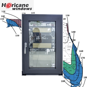Ventana de inclinación y giro Superwu con pantalla de fibra de vidrio Ventana de huracán Tipo popular con hardware de alta calidad para el área de huracanes - Product Image 1