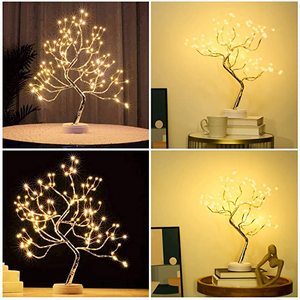 108 <span class=keywords><strong>LED</strong></span>銅線ストリングライトバッテリー/USB式ツリーライト、RCベッドルームデスクトップフェアリースピリットナイト装飾照明付き - Product Image 5