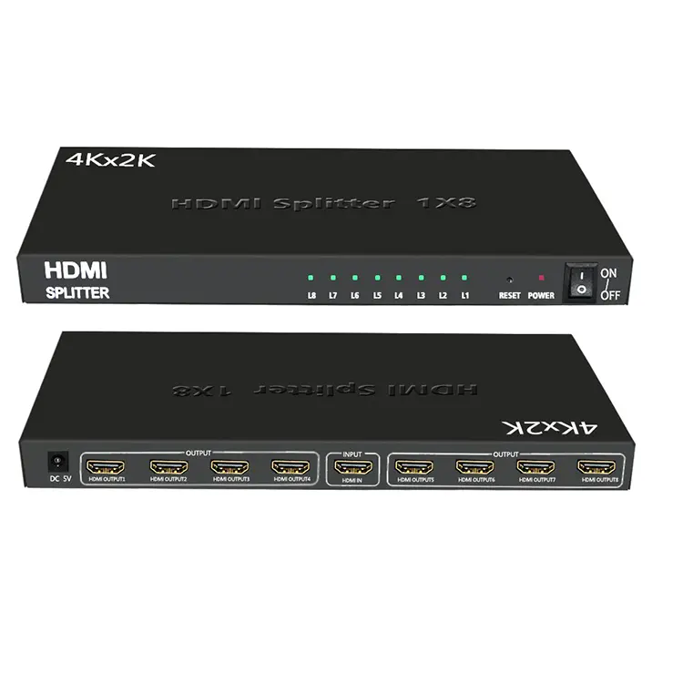 Moins cher Offre Spéciale 8 Ports 1x8 RÉPARTITEUR HDMI Supportant 3D, 1080P OU 4K FACULTATIF