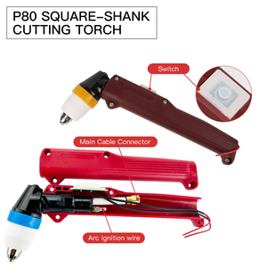 焊接切割工厂销售P-80手动手柄焊炬，带电缆5m，适用于80A 100A 120A刀具P80手持式完整焊炬 - Product Image 2
