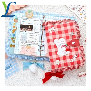 Colorful Spiral Paper <strong>Notebooks</strong> <strong>with</strong> Fabric &amp; PP Cover Saddle Stitching <strong>Binding</strong> - Product Image 4